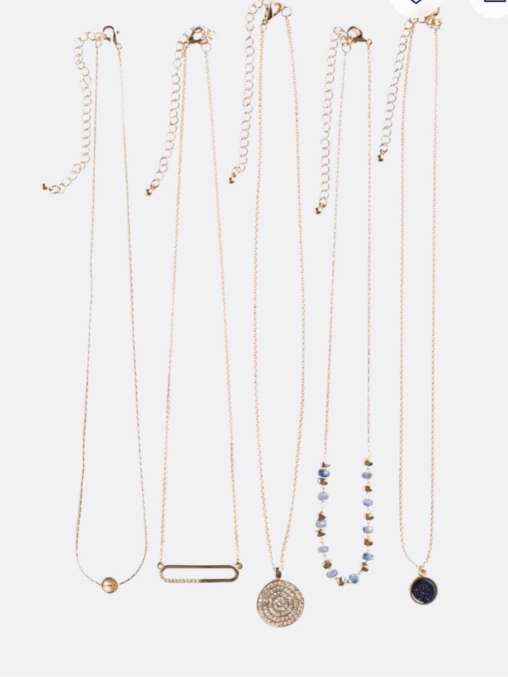 Kevia Viviana Five Piece Necklace Set